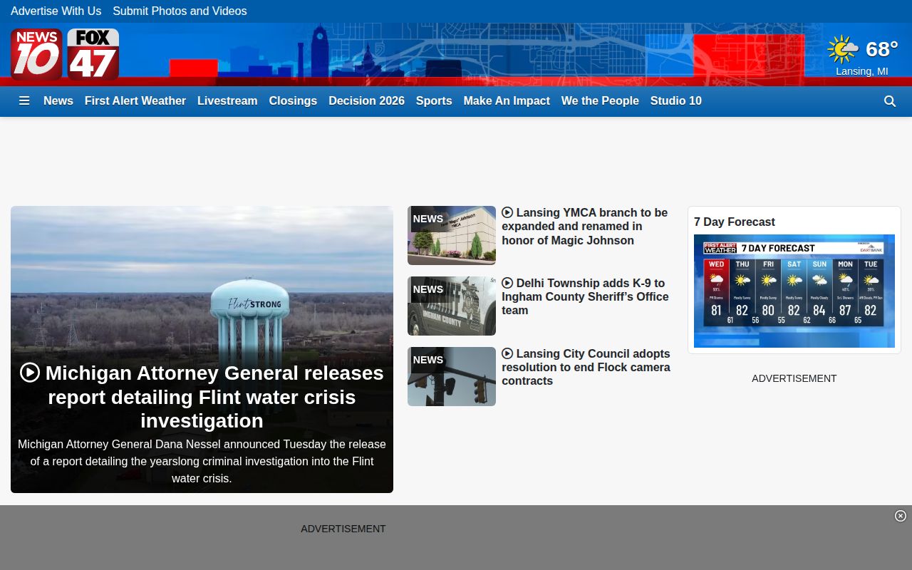WILX News 10 regional Jackson arrest news coverage